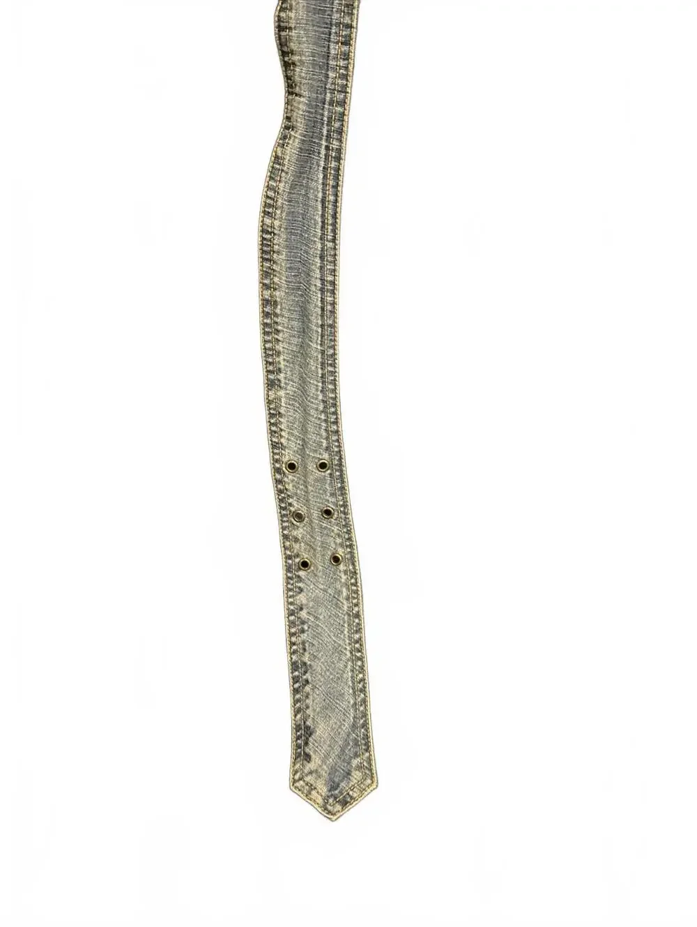Denim Belt With Circular Buckle Y2K
